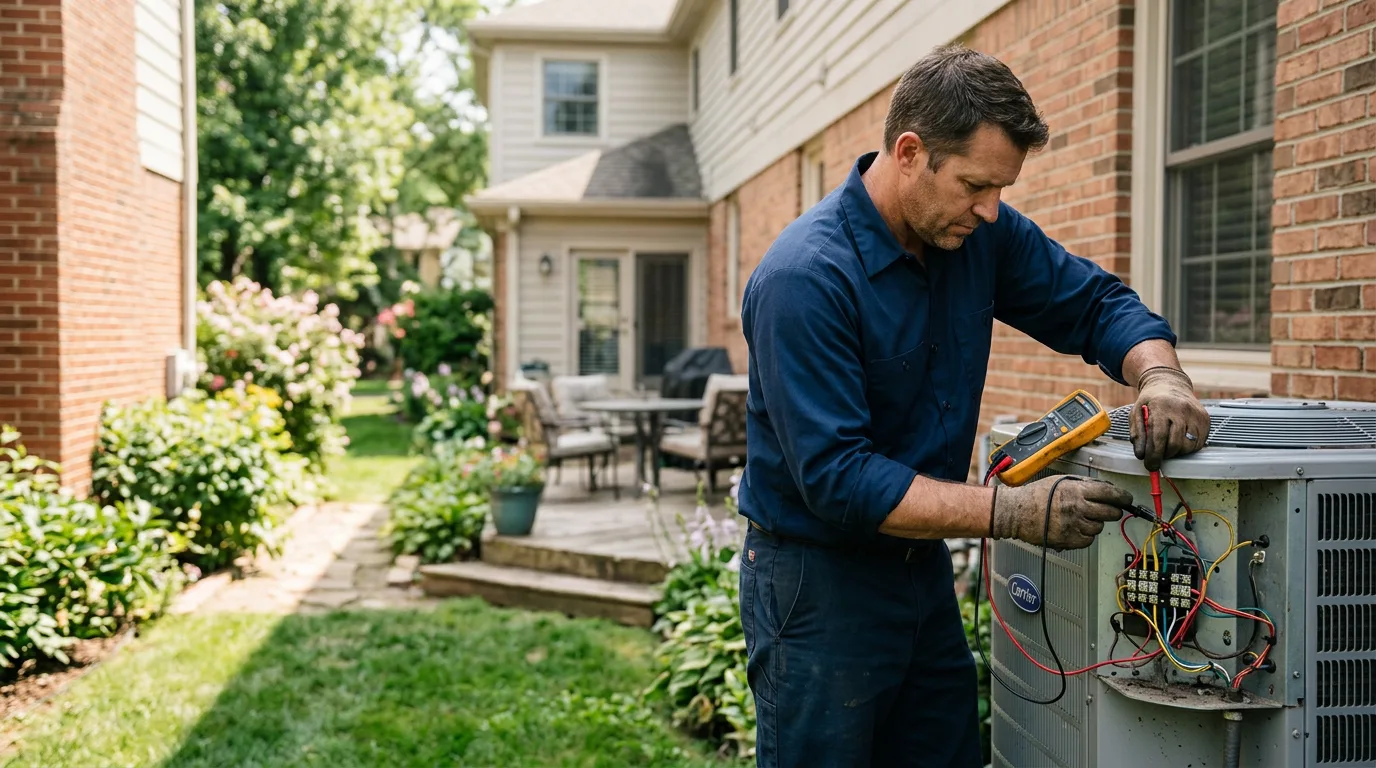 HVAC technician working near Wood, PA